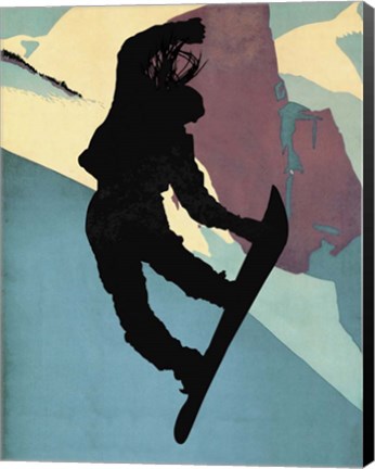 Framed Snowboarding Betty Morning Light Print