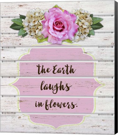Framed Earth Laughs In Flowers Print