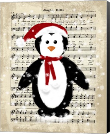 Framed Christmas Penguin Print