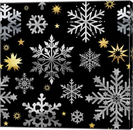 Framed Park Avenue Snowflake Pattern Print