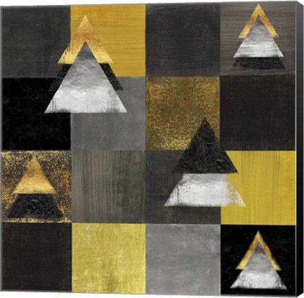 Framed Abstract Christmas Trees Print