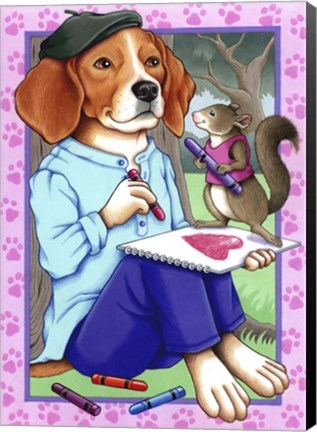 Framed Beagle Artist Print