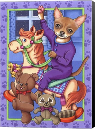 Framed Chihuahua Toys Print