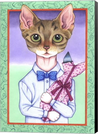 Framed Fish Cat Print