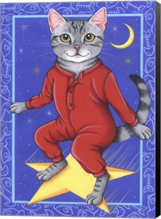 Framed Star Cat Print