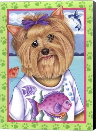 Framed Yorkie Fish Print