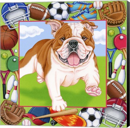 Framed Sports Bulldog Print