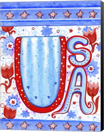 Framed Watermelon USA Print