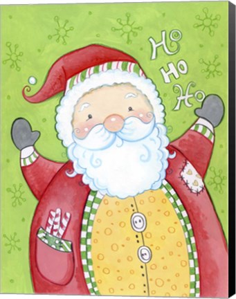 Framed Happy Santa Print