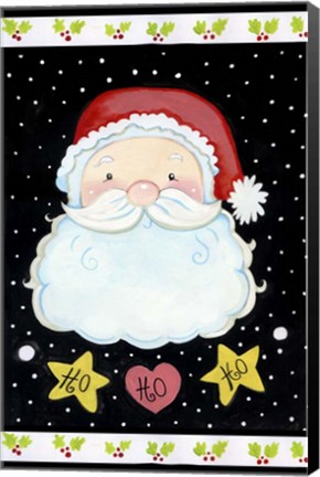 Framed Ho Ho Santa Claus Print