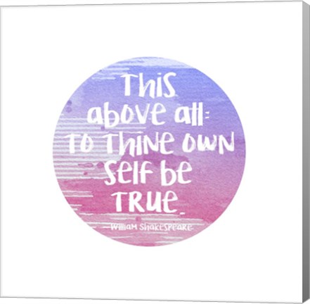 Framed To Thine Own Self Be True Shakespeare Purple Print