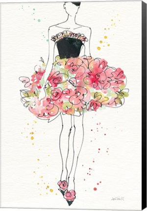 Framed Floral Fashion II v2 Print