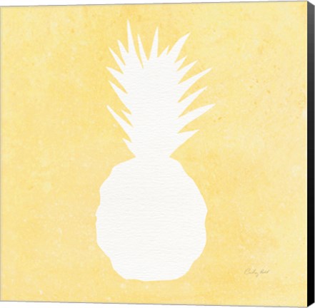 Framed Tropical Fun Pineapple Silhouette II Print