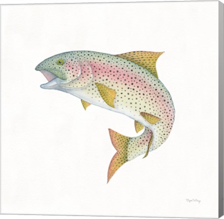 Framed Gone Fishin Rainbow Print