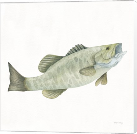 Framed Gone Fishin Small Mouth Print