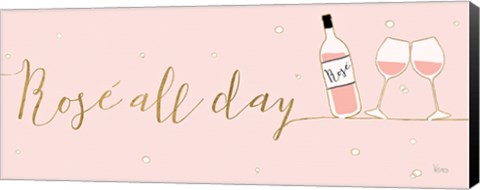 Framed Underlined Bubbly I Pink Print