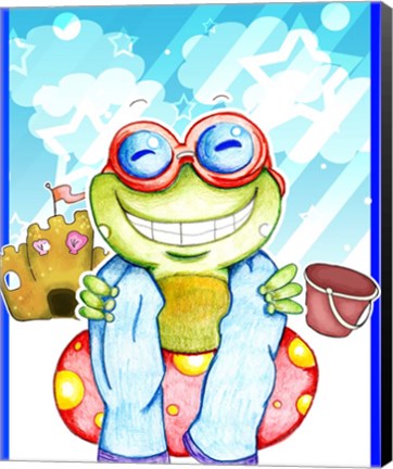 Framed Summer Froggy Print