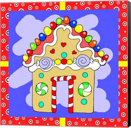 Framed Gingerbread House Print