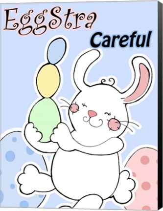 Framed Eggstra Careful Print