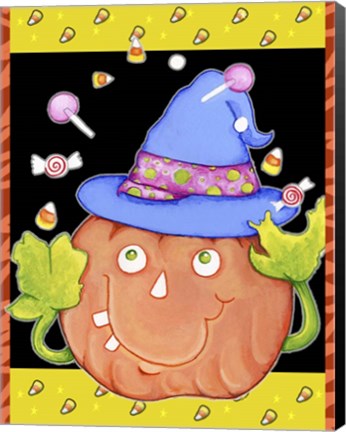 Framed Juggling Pumpkin Print