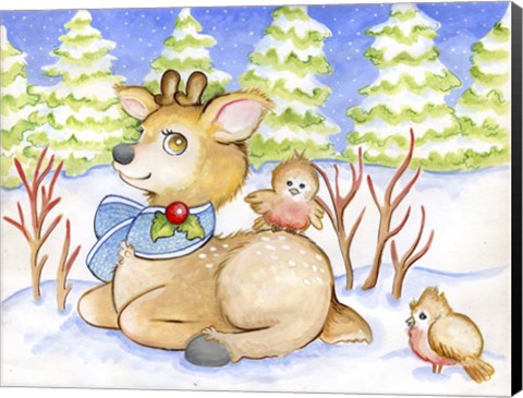 Framed Winter Friends Print