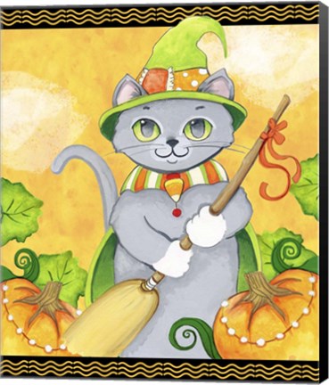 Framed Witchy Cat Print