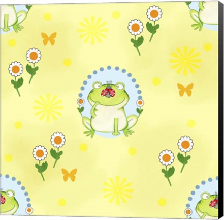 Framed Froggie Garden Print