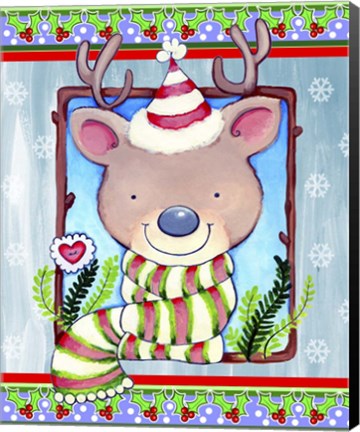 Framed Reindeer Wood Print