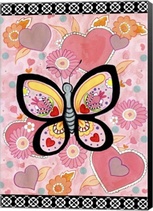 Framed Butterfly Hearts Print