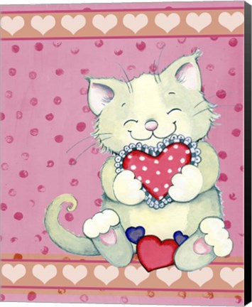 Framed Heart Snuggles Print