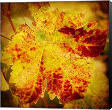 Framed Golden Foliage Print