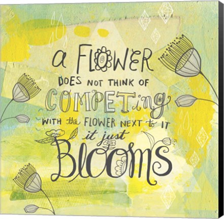 Framed Blooms Quote Print