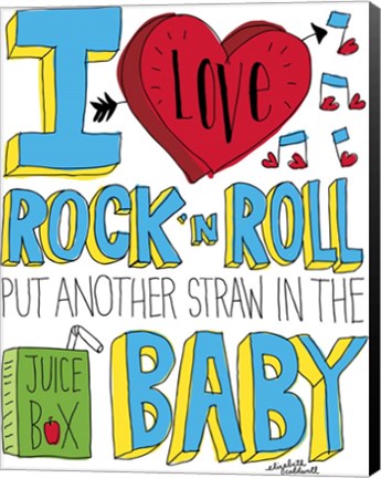 Framed I love Rock n Roll Print