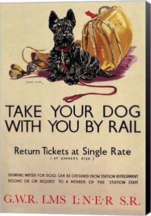 Framed Take Your Dog Print