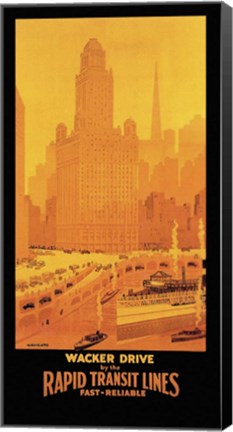 Framed Rapid Transit Lines Print