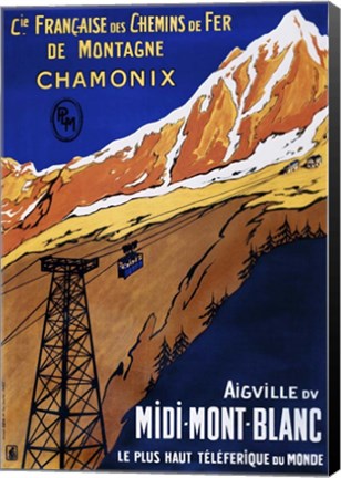 Framed Midi Mont Blanc Print