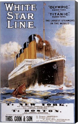 Framed White Star Line Print