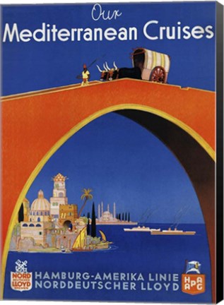 Framed Mediterranean Cruises Print