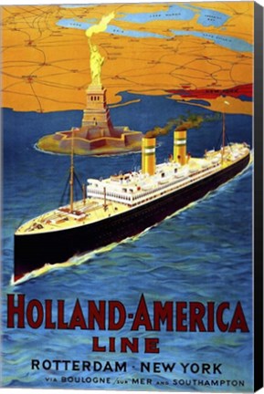 Framed Holland America Line Print