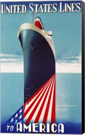 Framed United States lines Print