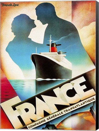 Framed Sail to France Print