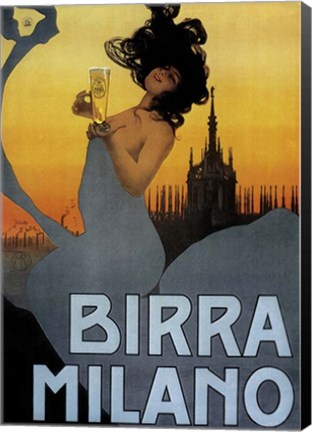 Framed Birra Milano Print