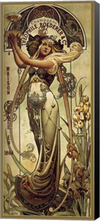 Framed Champagne Theophile Roederer Print
