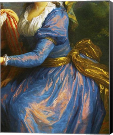 Framed Blue Dress Print