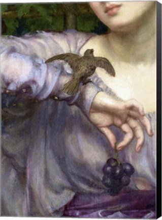 Framed Edward John Poynter, Lesbia and her sparrow Detail 1907 Print