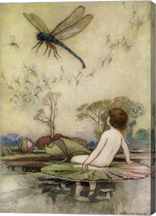Framed Water Babies 1924 Print