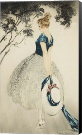 Framed Woman &amp; Hat Print