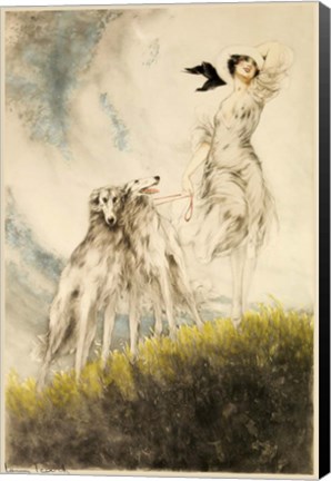 Framed Deco Dogs Print