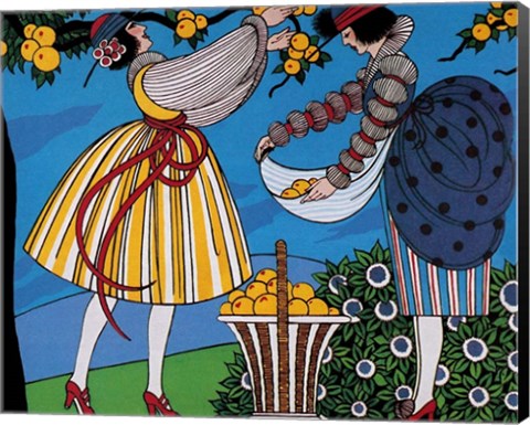 Framed Lete Paris 1928 Print