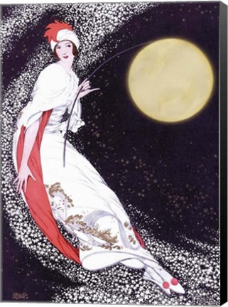 Framed Moon Fairy Canvas 2a Print